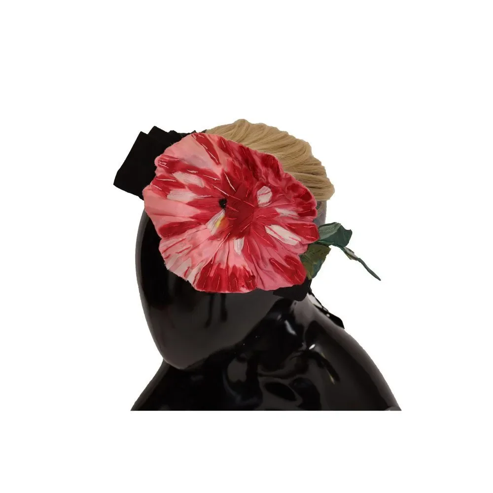 Dolce & Gabbana Black Silk White Hair Parrucchiera Diadem Headband - Picture 2 of 5